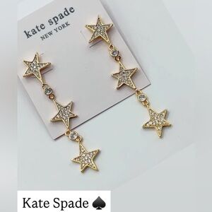Kate Spade Gold Star Drop Earrings NWT